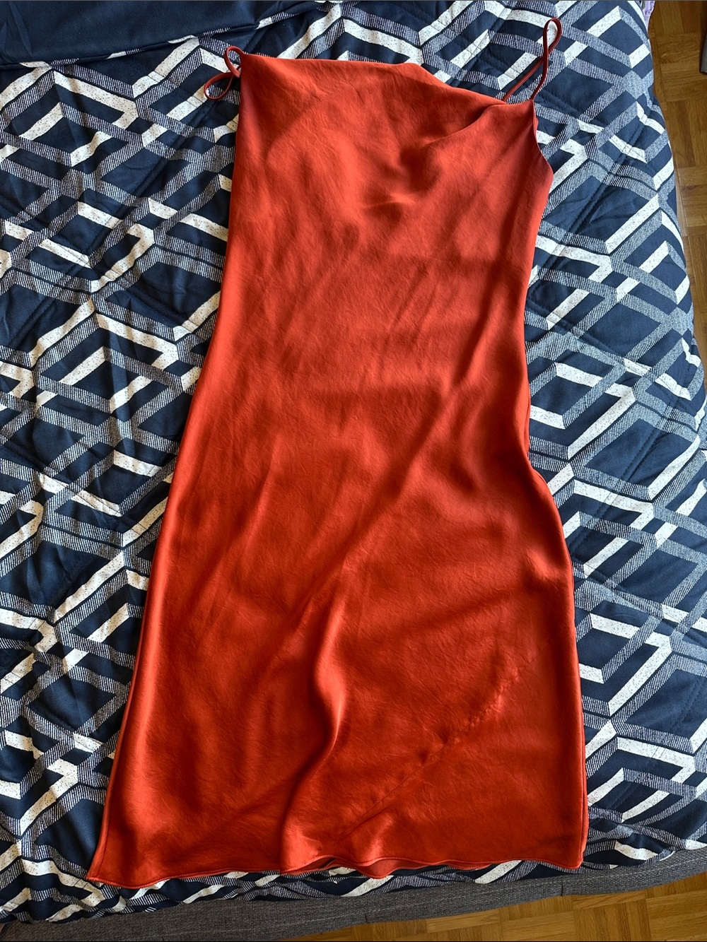WILFRED | ORANGE | SATIN DRESS | SMALL